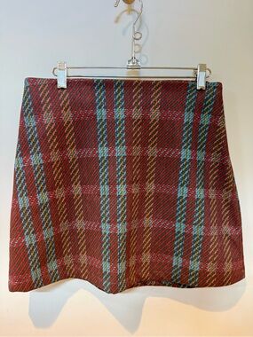 Multicolor plaid mini skirt- Traveling Chic Boutique